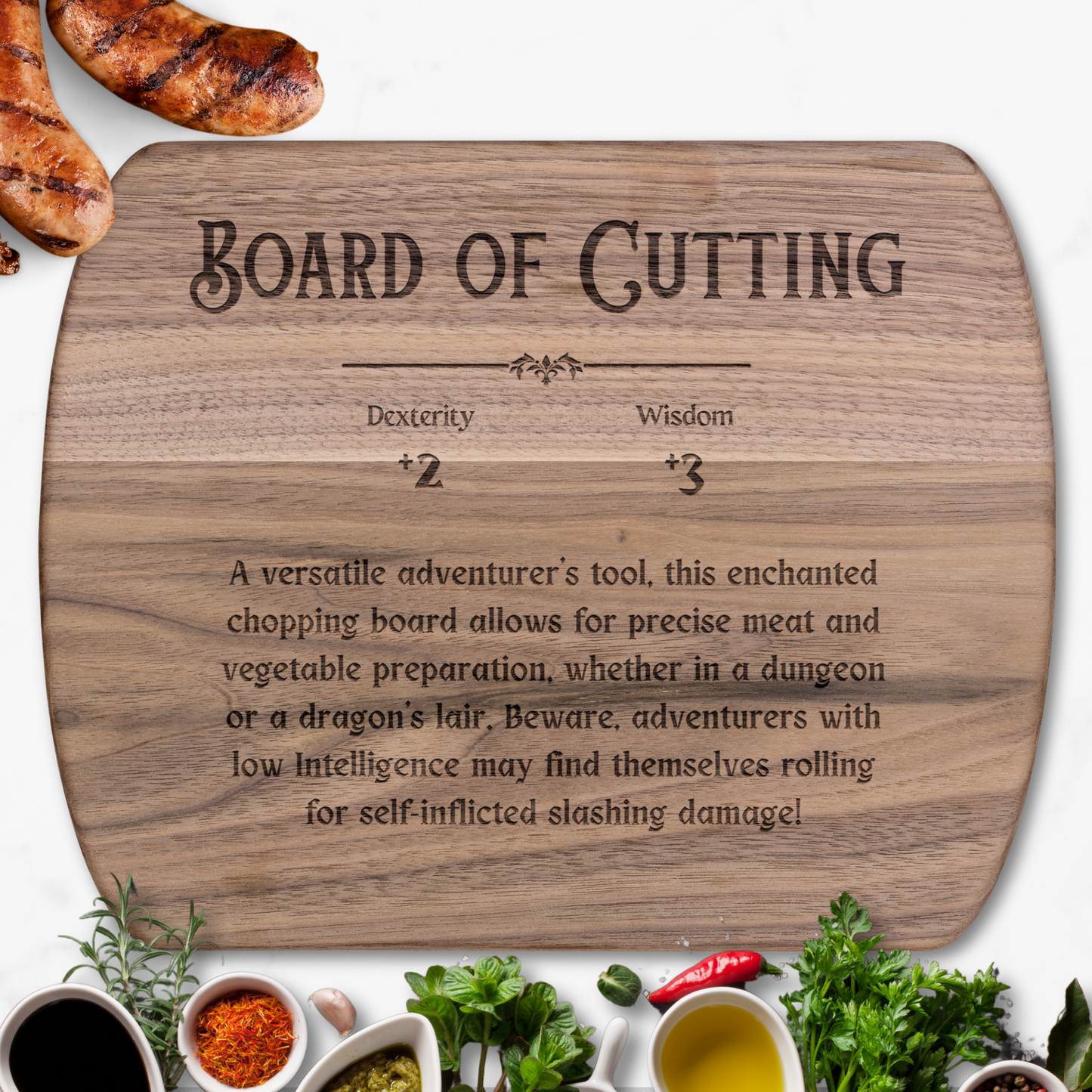 Board of Cutting⢠- Maple & Walnut Hardwood Chopping Board for DND Fans