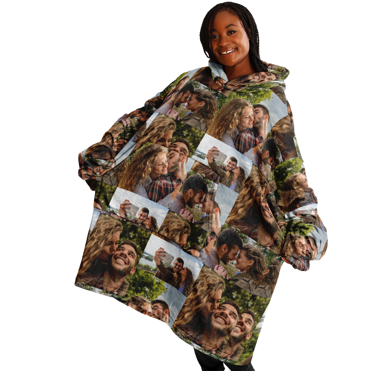 Custom Photo Upload Couples Blanket Hoodie, Custom Couples Gift, Valentine's Day Hoodie, Engagements, Anniversaries, Bachelorette's