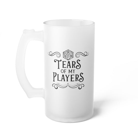 Tears Of My Players Coffee Mug, RPG Gamer, Funny Dungeon Master Gift, Present for DM, D20 Tabletop Gamer, Role Playing Game, Nerd, GeekyPersonalized Frosted Glass Beer Mug - Custom Name Drinkware for Celebrations