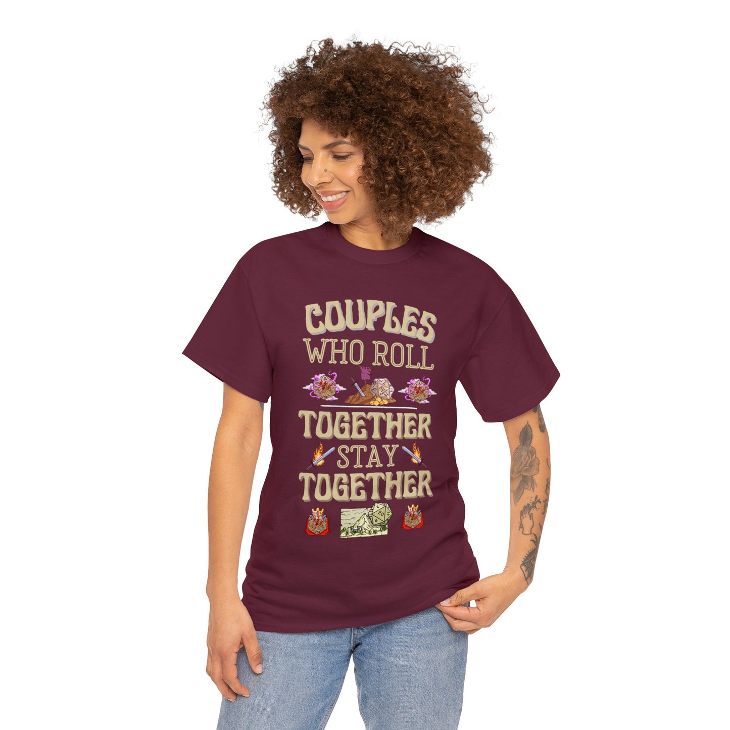 DND Shirt Couples Who Roll Together, Stay Together Funny DND Gift for Christmas