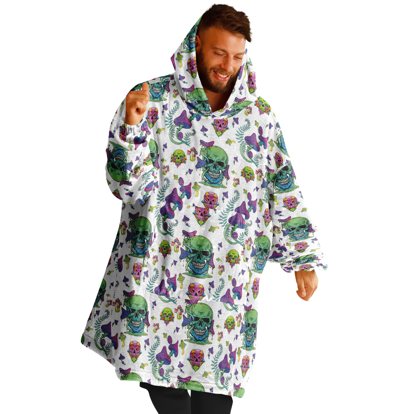Psychedelic Mushie SuperHoodie White - Limited Edition Buy 2 & Get FREE Shipping