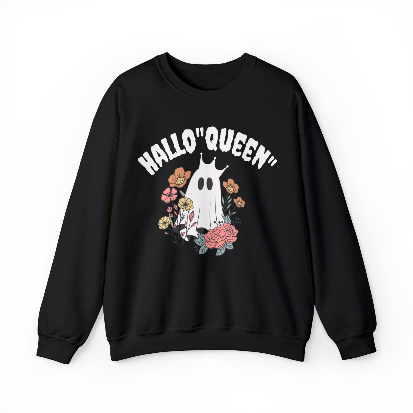 Halloween Hallo"Queen" Sweater  Heavy Blend™ Crewneck Sweatshirt