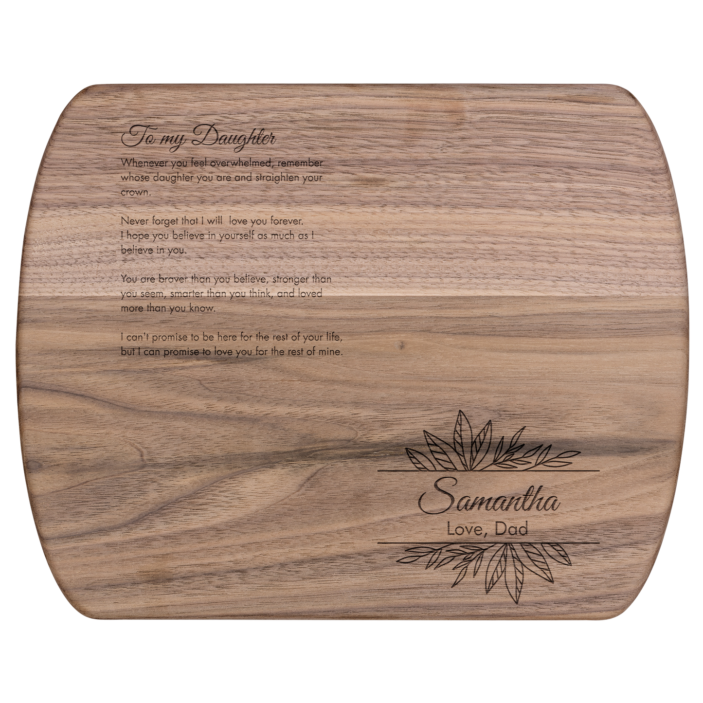 “Love, Dad” Custom Cutting Board – Meaningful Gift for Your Daughter
