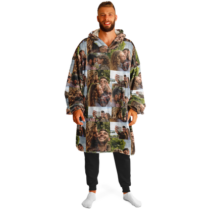 Custom Photo Upload Couples Blanket Hoodie, Custom Couples Gift, Valentine's Day Hoodie, Engagements, Anniversaries, Bachelorette's