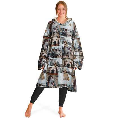 Customizable Photo Hoodie Blanket, Photo Collage Gifts for him or her, Family and Friends & Pets Custom Gifts, Special Memory Keepsake for Wedding, Birthday