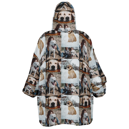 Customizable Photo Hoodie Blanket, Photo Collage Gifts for him or her, Family and Friends & Pets Custom Gifts, Special Memory Keepsake for Wedding, Birthday