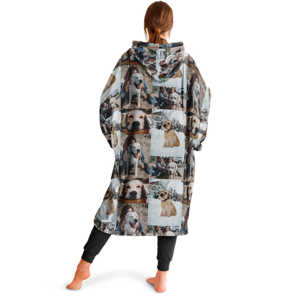 Customizable Photo Hoodie Blanket, Photo Collage Gifts for him or her, Family and Friends & Pets Custom Gifts, Special Memory Keepsake for Wedding, Birthday