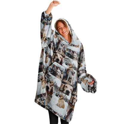 Customizable Photo Hoodie Blanket, Photo Collage Gifts for him or her, Family and Friends & Pets Custom Gifts, Special Memory Keepsake for Wedding, Birthday