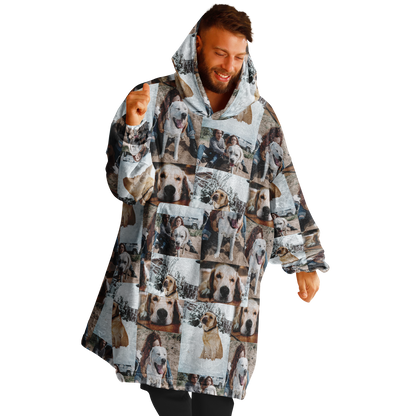 Customizable Photo Hoodie Blanket, Photo Collage Gifts for him or her, Family and Friends & Pets Custom Gifts, Special Memory Keepsake for Wedding, Birthday