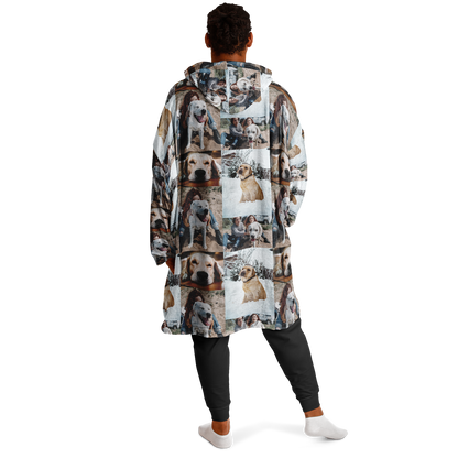 Customizable Photo Hoodie Blanket, Photo Collage Gifts for him or her, Family and Friends & Pets Custom Gifts, Special Memory Keepsake for Wedding, Birthday