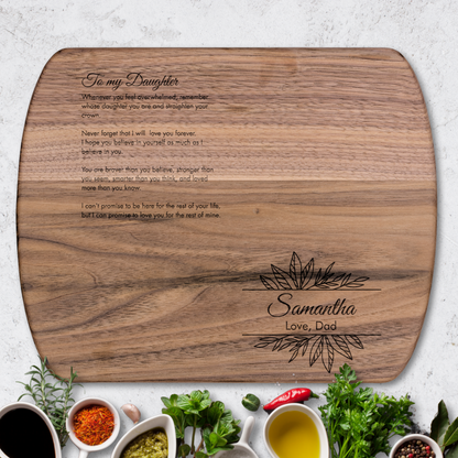 “Love, Dad” Custom Cutting Board – Meaningful Gift for Your Daughter