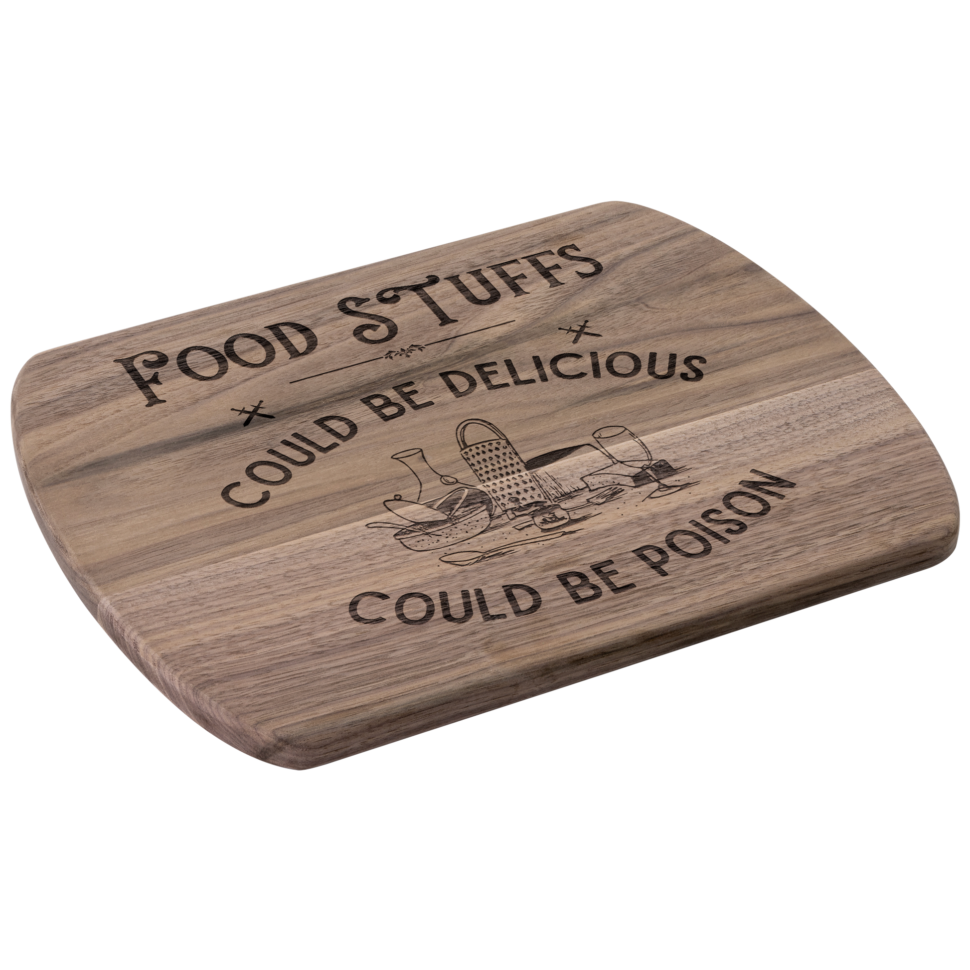 DND_Chopping_Board_-_Could_Be_Delicious_Dark_Rounded_H_Angle_Mockup.png