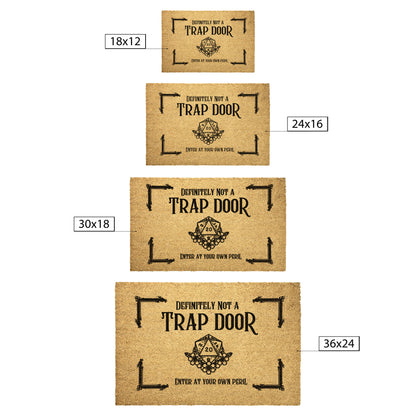 DND Doormat | "Definitely Not a Trap Door" | Perfect Gift for D&D Fans