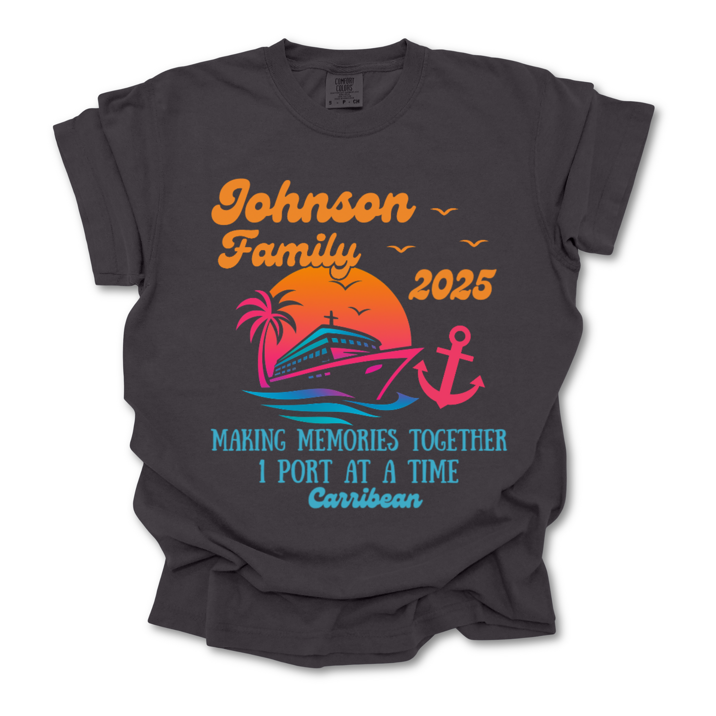 Personalized Family Cruise Unisex Garment-Dyed T-shirt