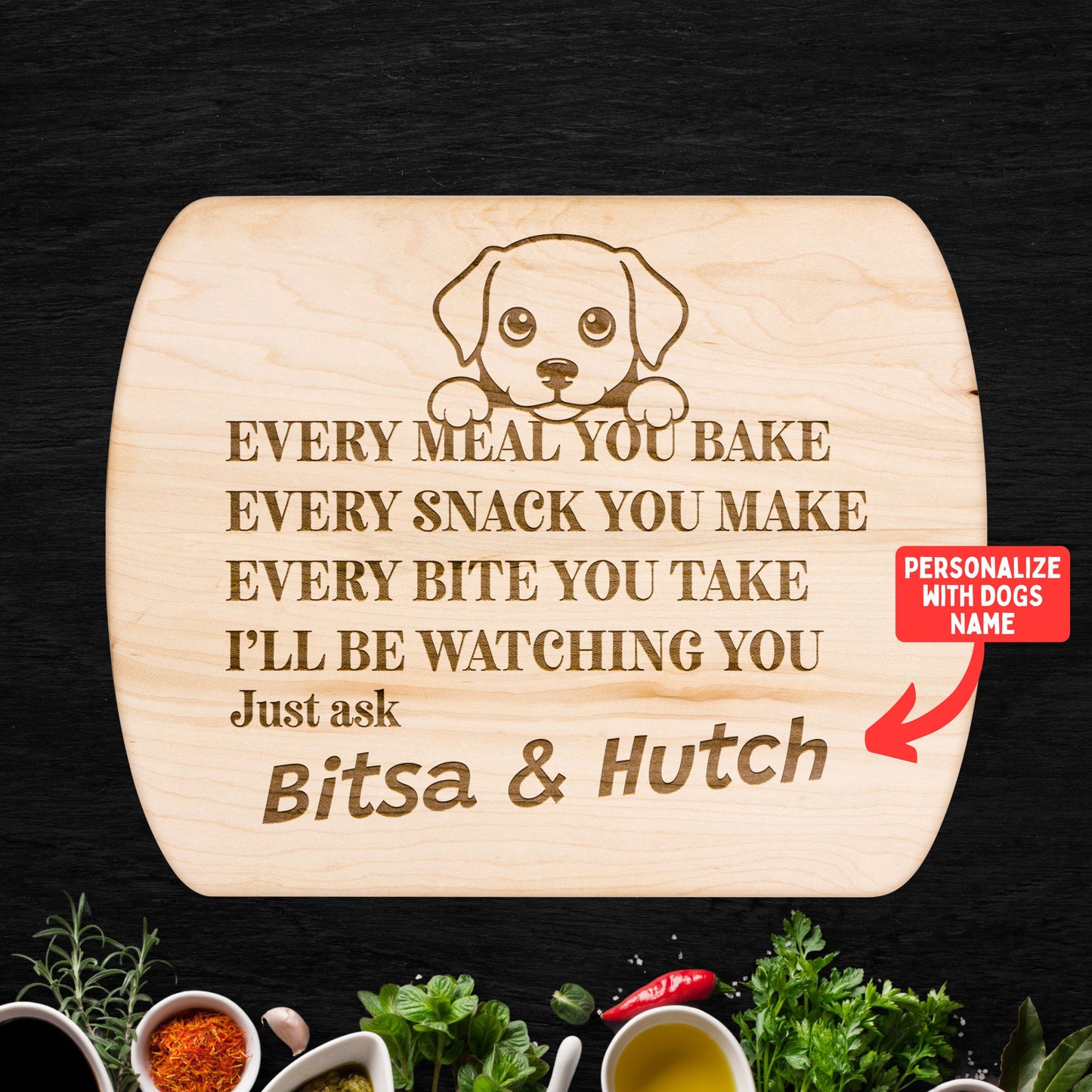 Every Meal You Make Hardwood Oval Cutting Board