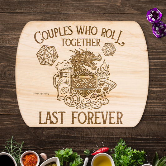 Couples Who Roll Together™ | Maple & Walnut Hardwood Chopping Board for DND Fans