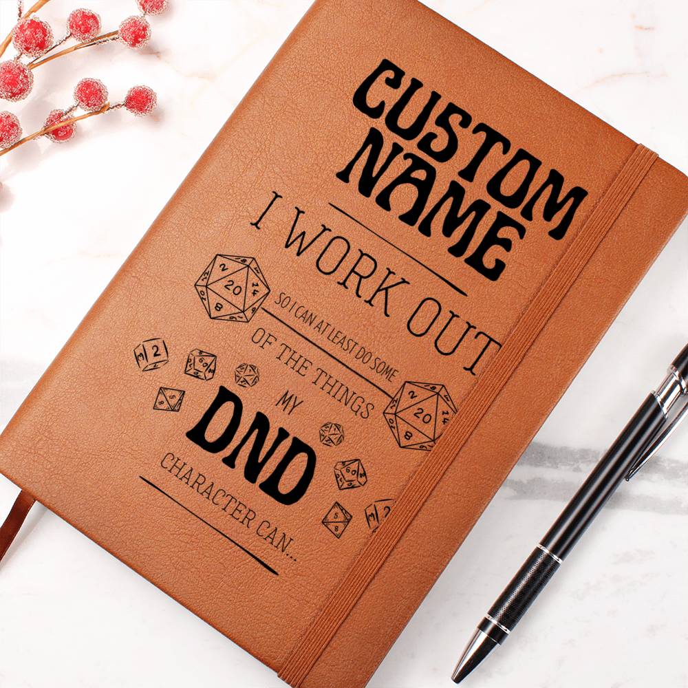 Personalized DND Journal - Funny I Work Out Journal for DND