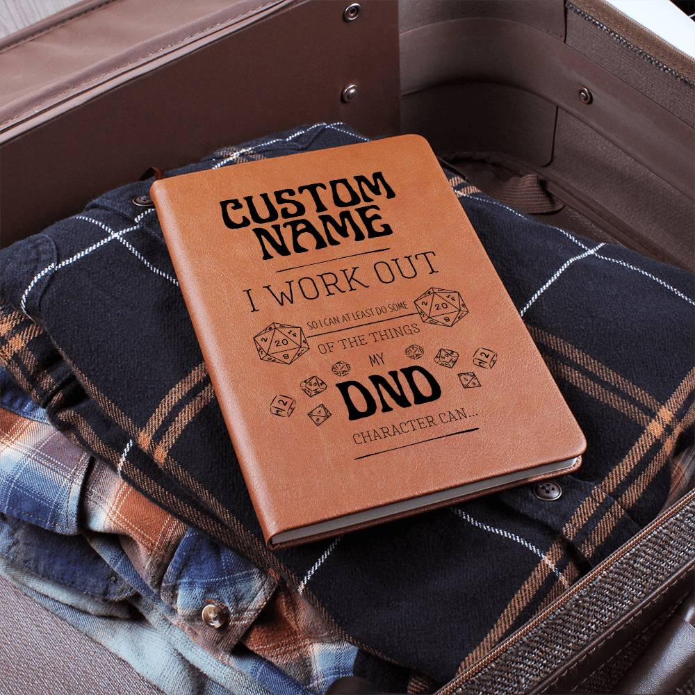 Personalized DND Journal - Funny I Work Out Journal for DND