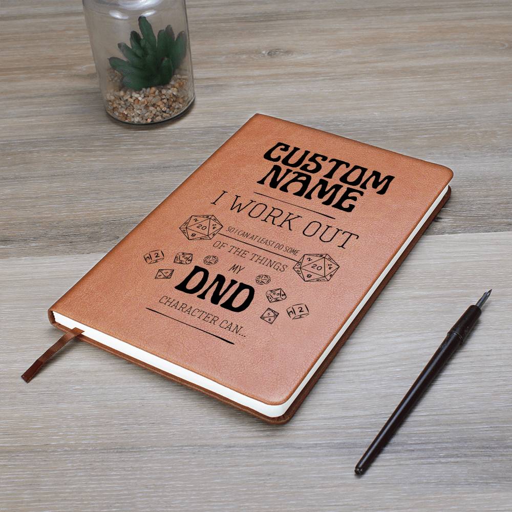 Personalized DND Journal - Funny I Work Out Journal for DND