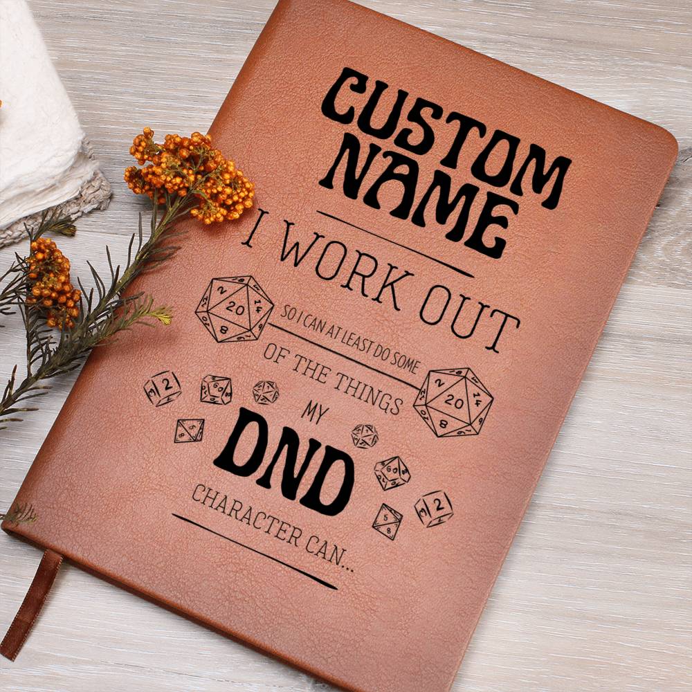 Personalized DND Journal - Funny I Work Out Journal for DND