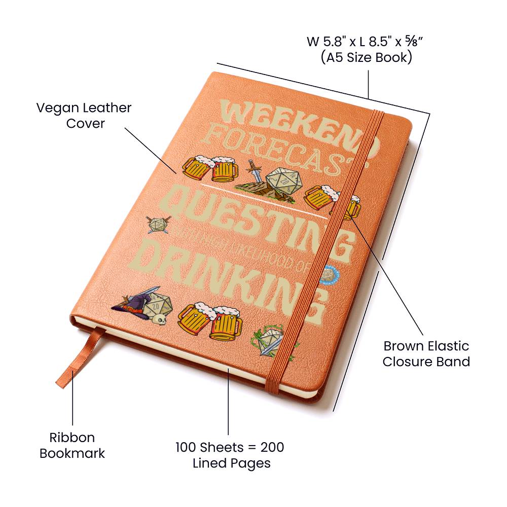 DND Journal Weekend Forecast - Funny DND Journal Gift for DM