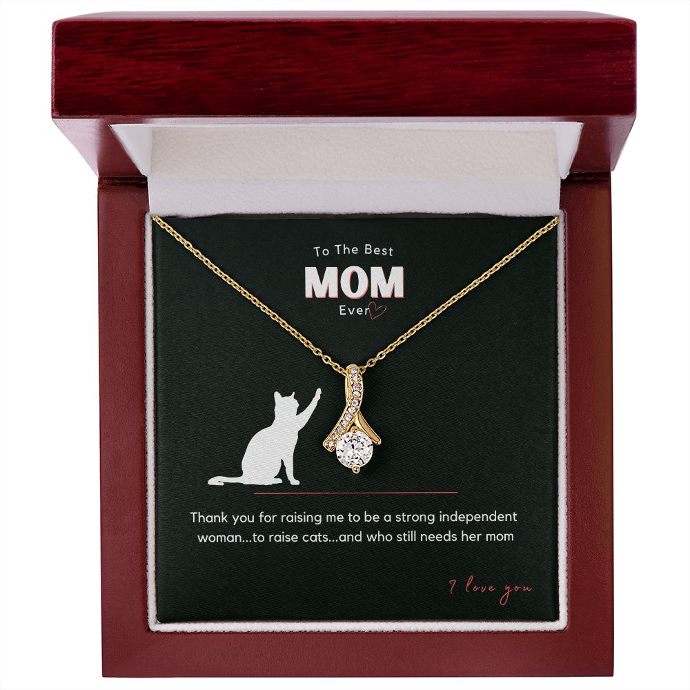 To The Best Mom Ever, To Raise Cats Alluring Beauty Necklace from Daughter  | Ships FAST & FREE From the USA 🇺🇸