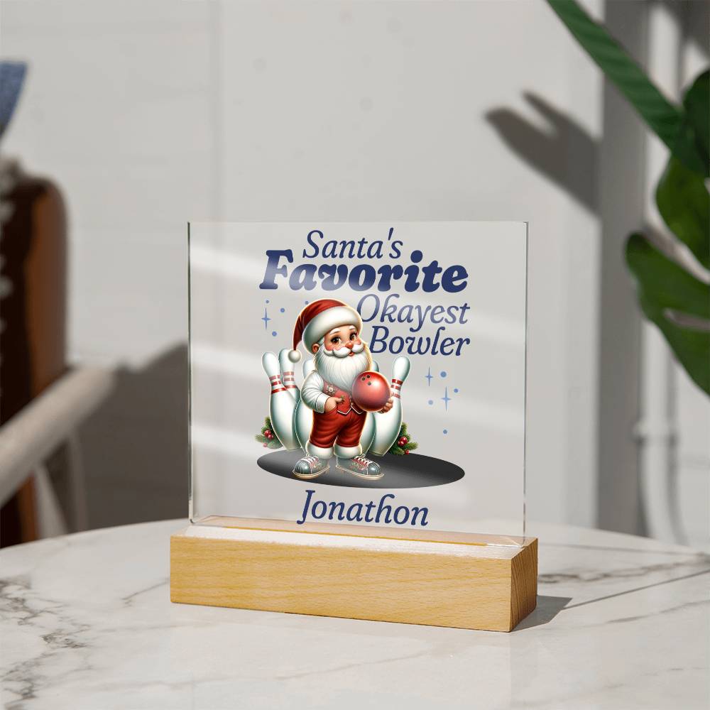 Personalized Okayest Bowler Acrylic Plaque - Perfect Christmas Gift for Bowlers
