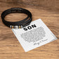 To My Son, Loved More Than You Know Leather Wrist Band, Perfect for Graduation, Birthday or Christmas