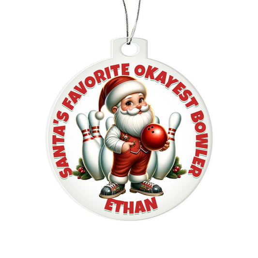 Personalized Bowling Ornament - Perfect Gift for Bowler