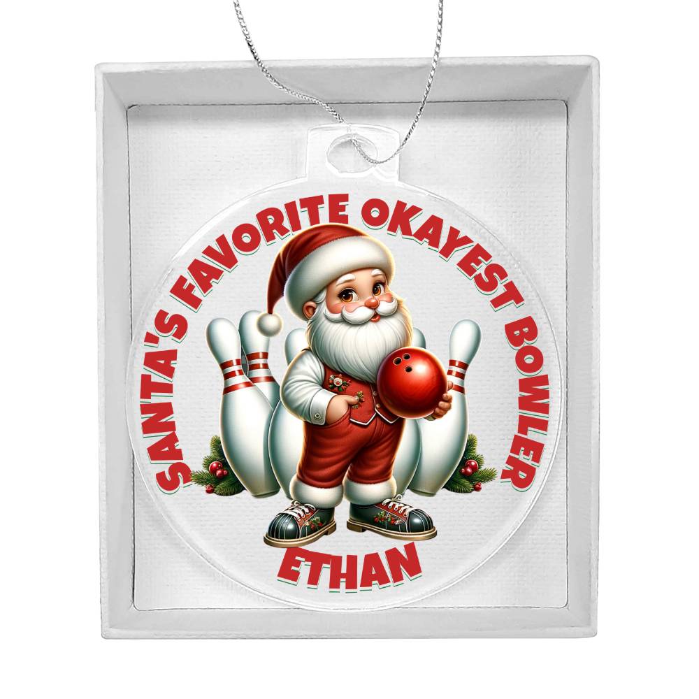 Personalized Bowling Ornament - Perfect Gift for Bowler
