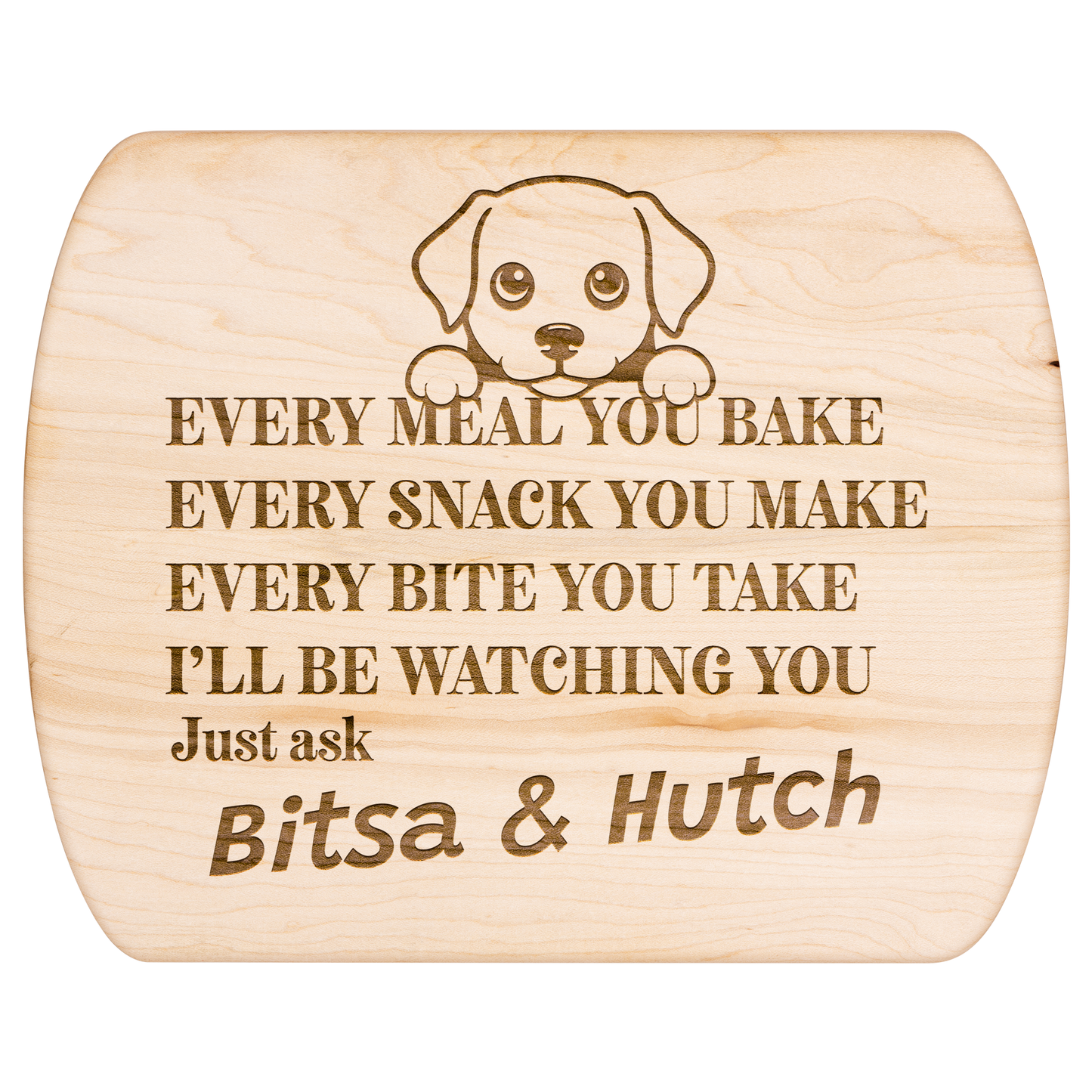 Every Meal You Make Hardwood Oval Cutting Board