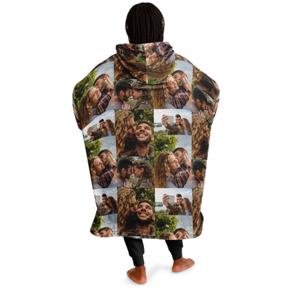 Custom Photo Upload Couples Blanket Hoodie, Custom Couples Gift, Valentine's Day Hoodie, Engagements, Anniversaries, Bachelorette's