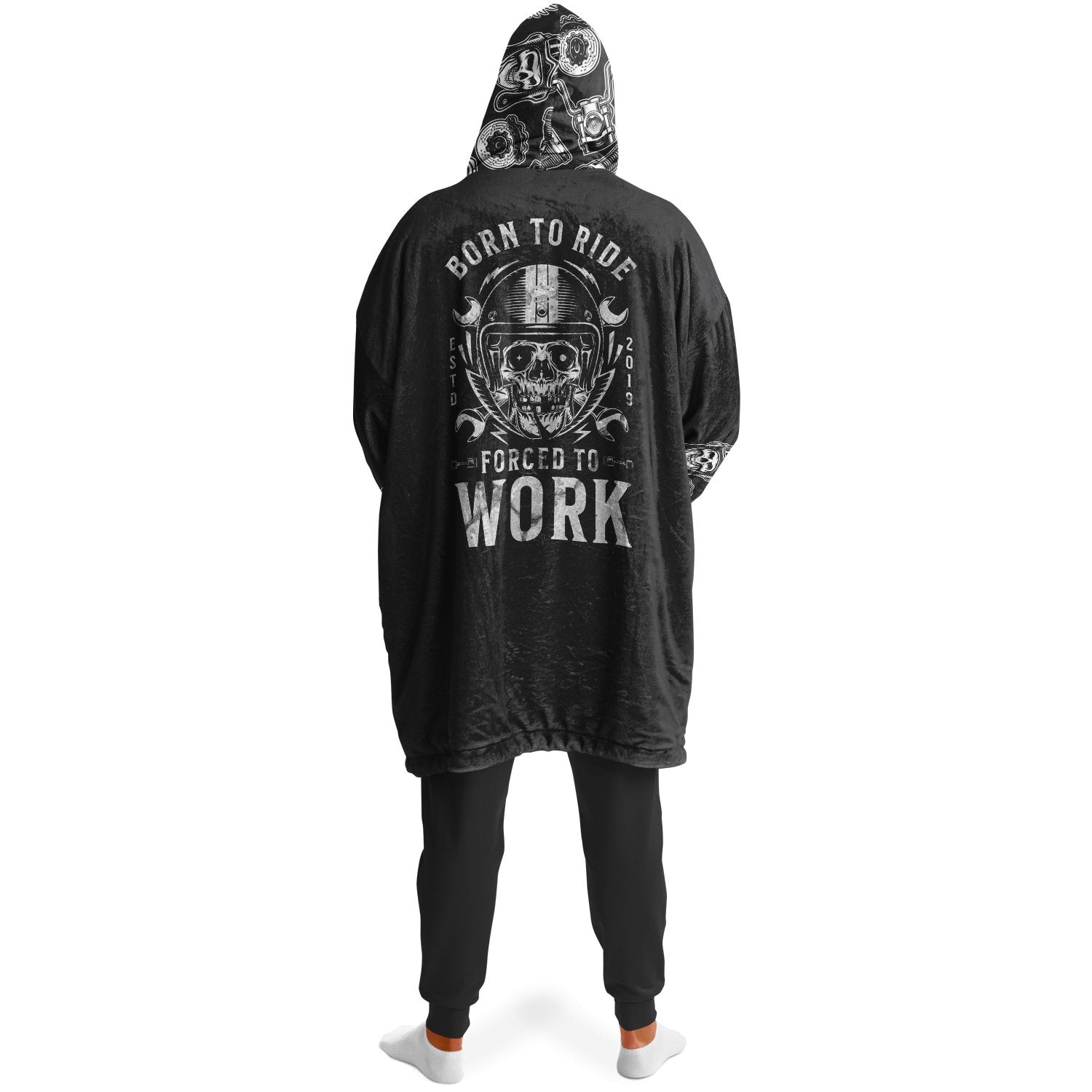Born to Ride, Forced to be Grumpy Biker Reversible Super Hoodie - Available for a Strictly Limited Time ⏰ - chaosandthunder