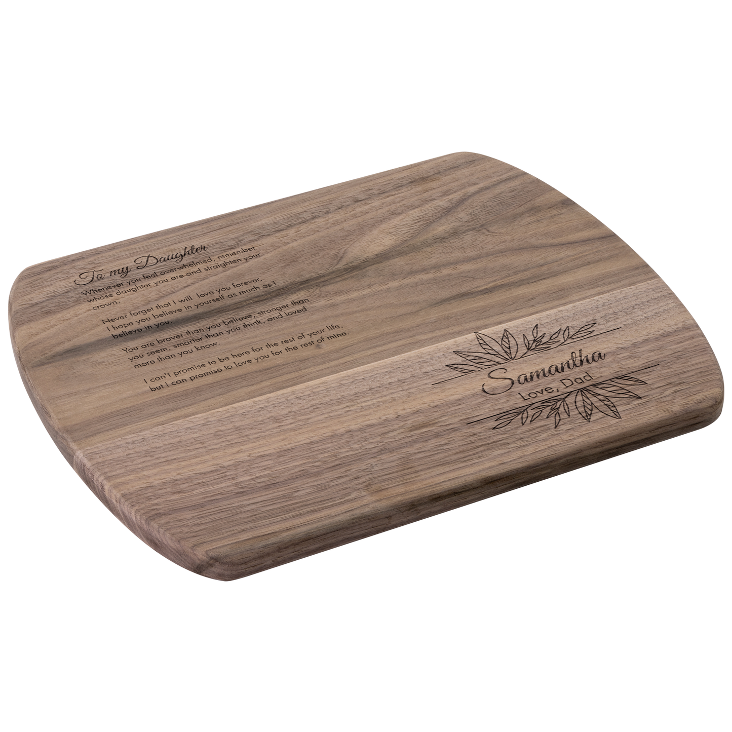 “Love, Dad” Custom Cutting Board – Meaningful Gift for Your Daughter