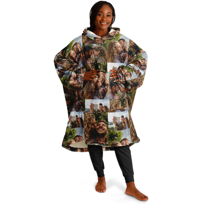 Custom Photo Upload Couples Blanket Hoodie, Custom Couples Gift, Valentine's Day Hoodie, Engagements, Anniversaries, Bachelorette's