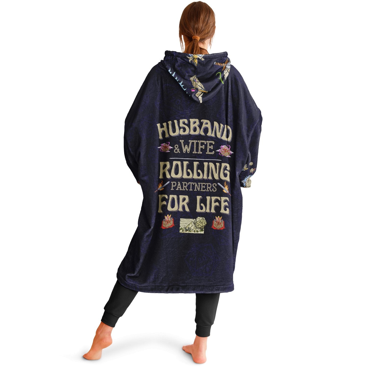 DND Husband & Wife Rolling Partners for Life All Over Print Super Hoodie - chaosandthunder