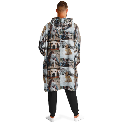 Customizable Photo Hoodie Blanket, Photo Collage Gifts for him or her, Family and Friends & Pets Custom Gifts, Special Memory Keepsake for Wedding, Birthday