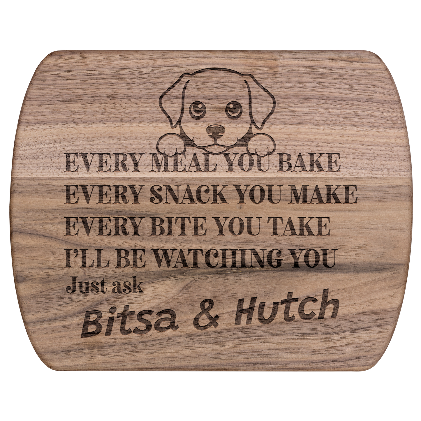 Every Meal You Make Hardwood Oval Cutting Board