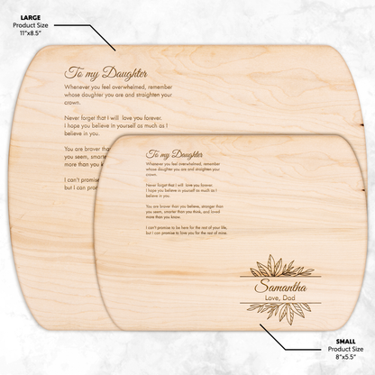 “Love, Dad” Custom Cutting Board – Meaningful Gift for Your Daughter