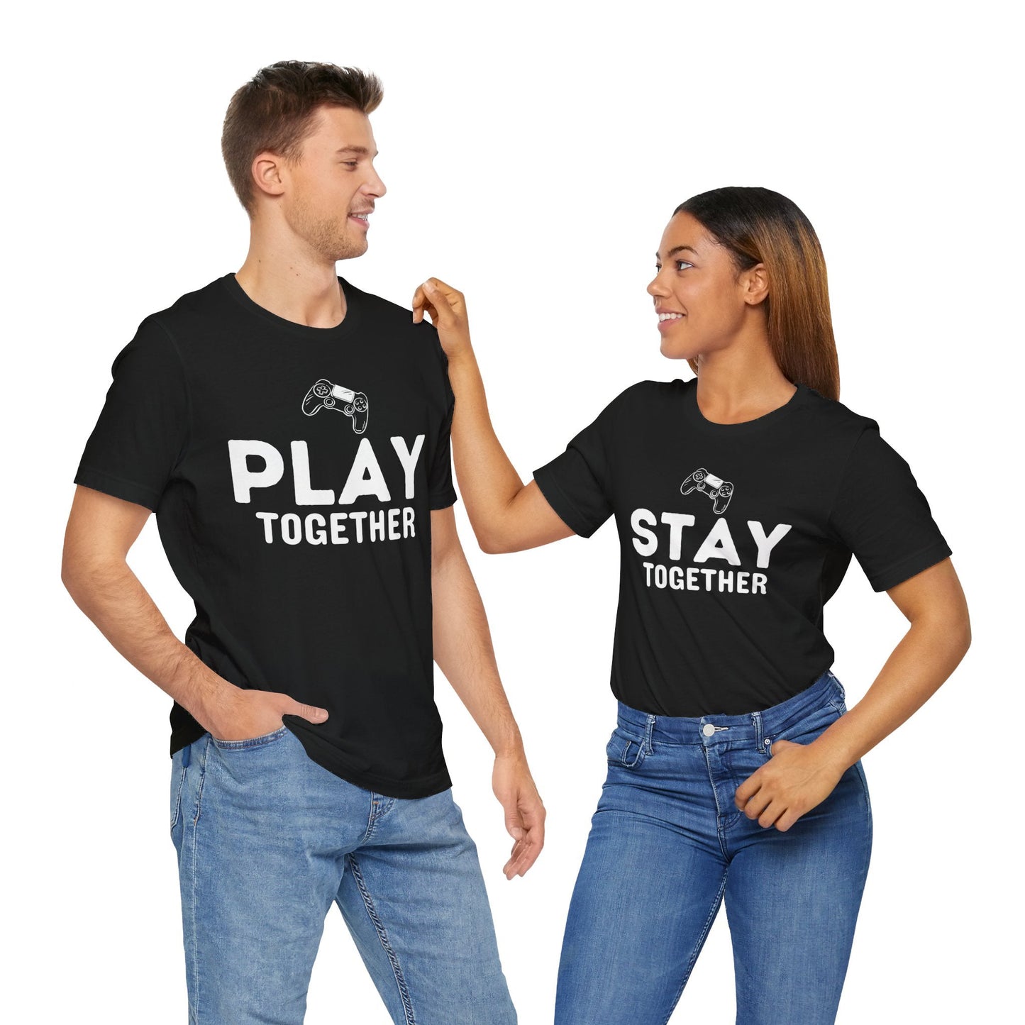 Stay Together Couples Gaming T - Shirt - chaosandthunder