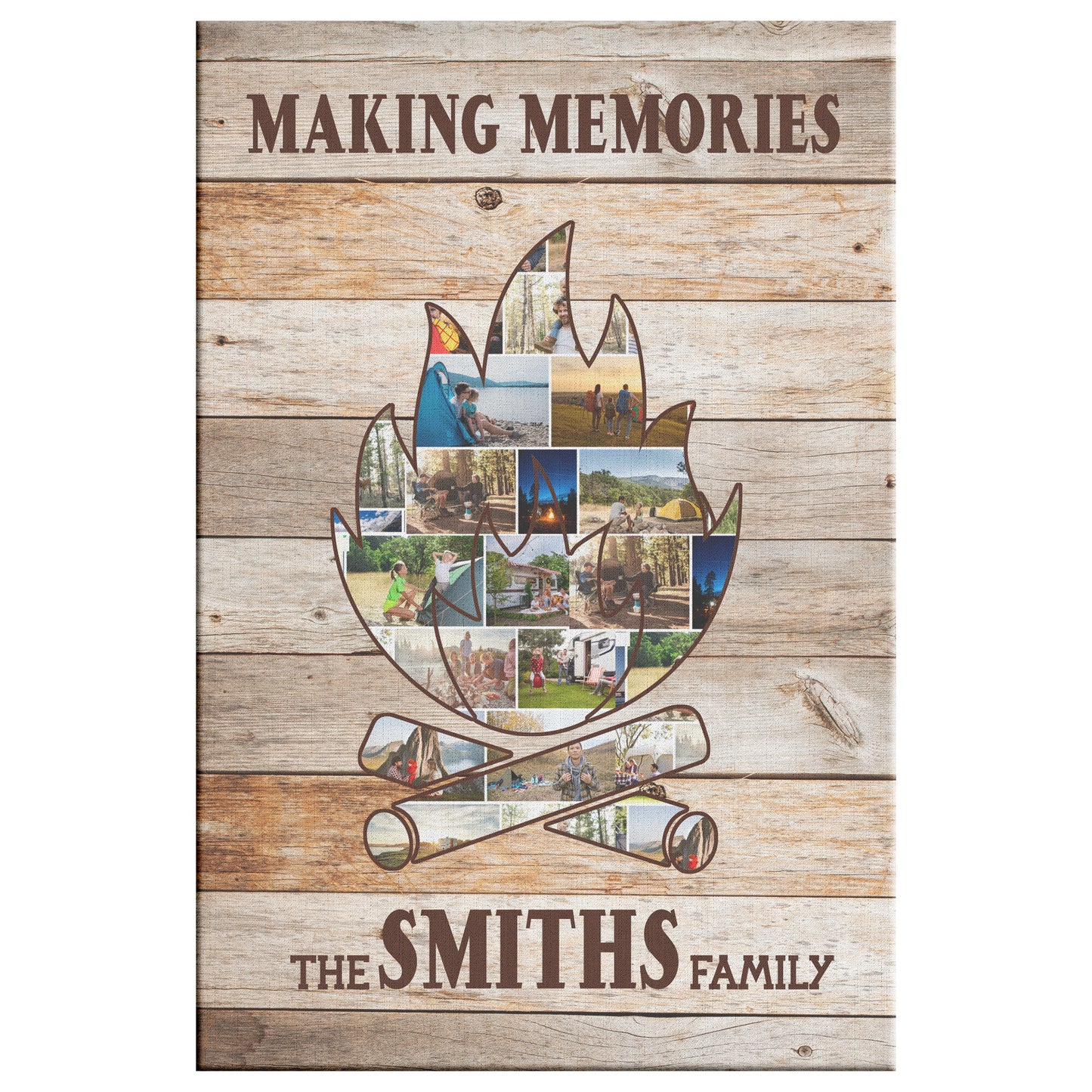 Personalized/Custom Making Memories Camping Canvas