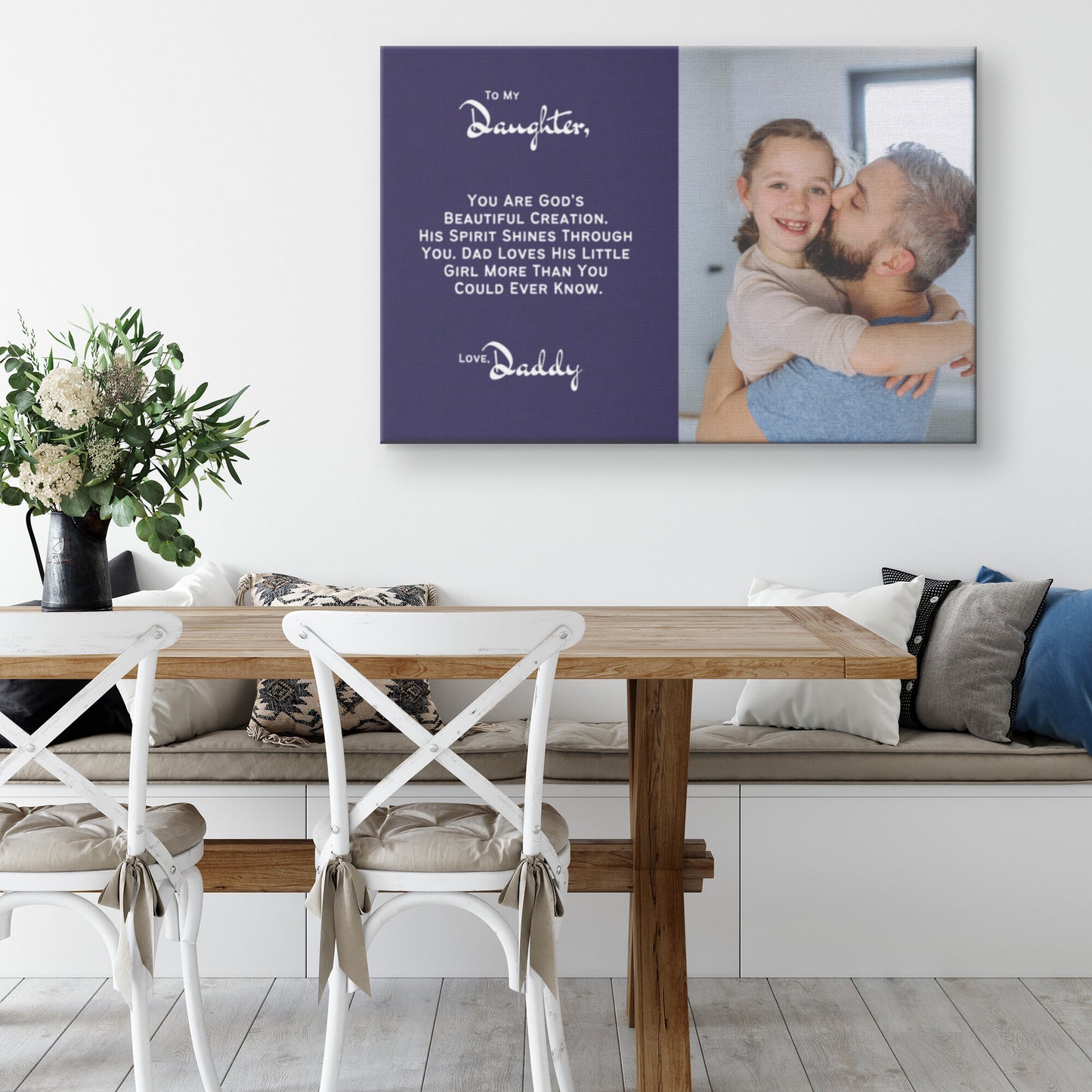 Personalized Daddy/Daughter, God's Beautiful Creation Canvas Wall Art