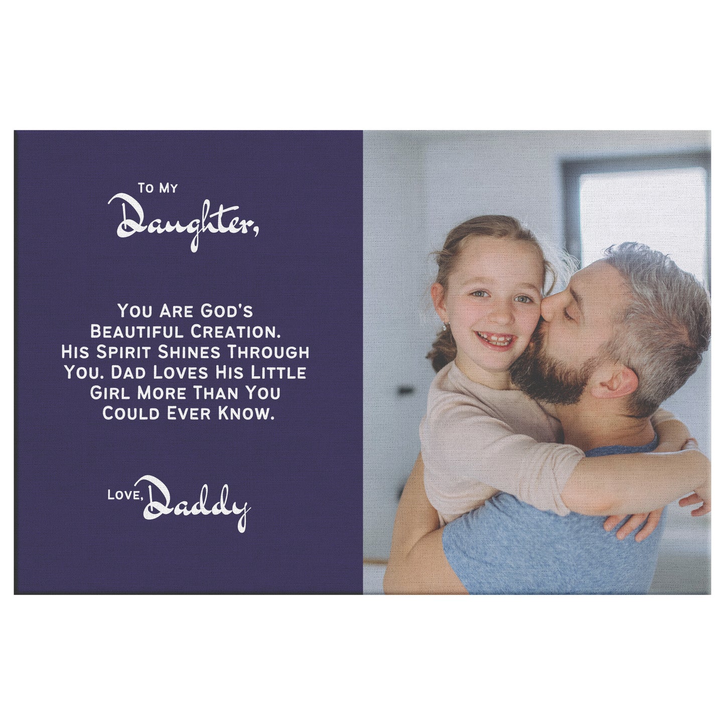 Personalized Daddy/Daughter, God's Beautiful Creation Canvas Wall Art