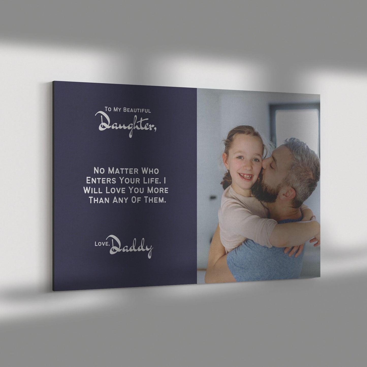 Personalized Daddy/Daughter, I'll Always Love You More  Canvas Wall Art