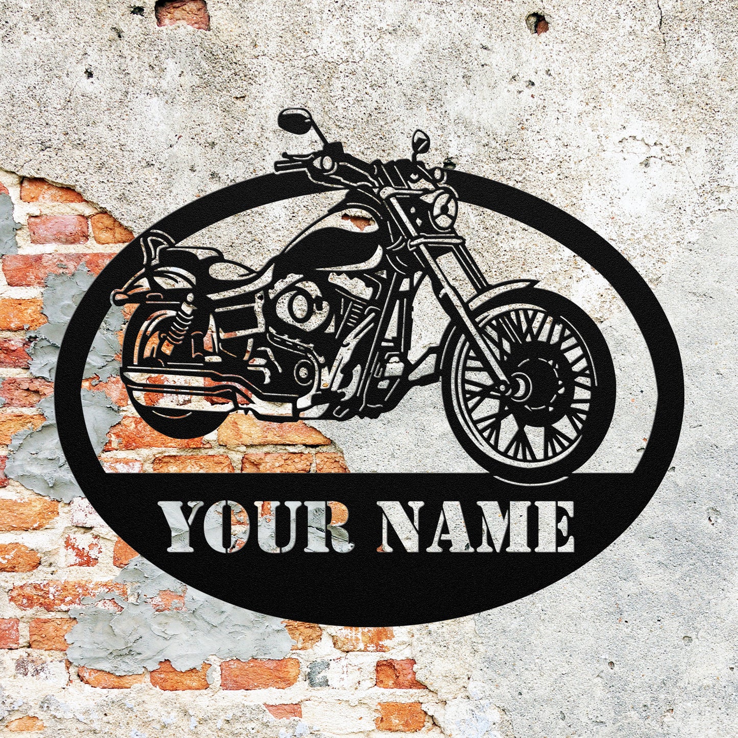 Personalized Motorcycle Metal Wall Art