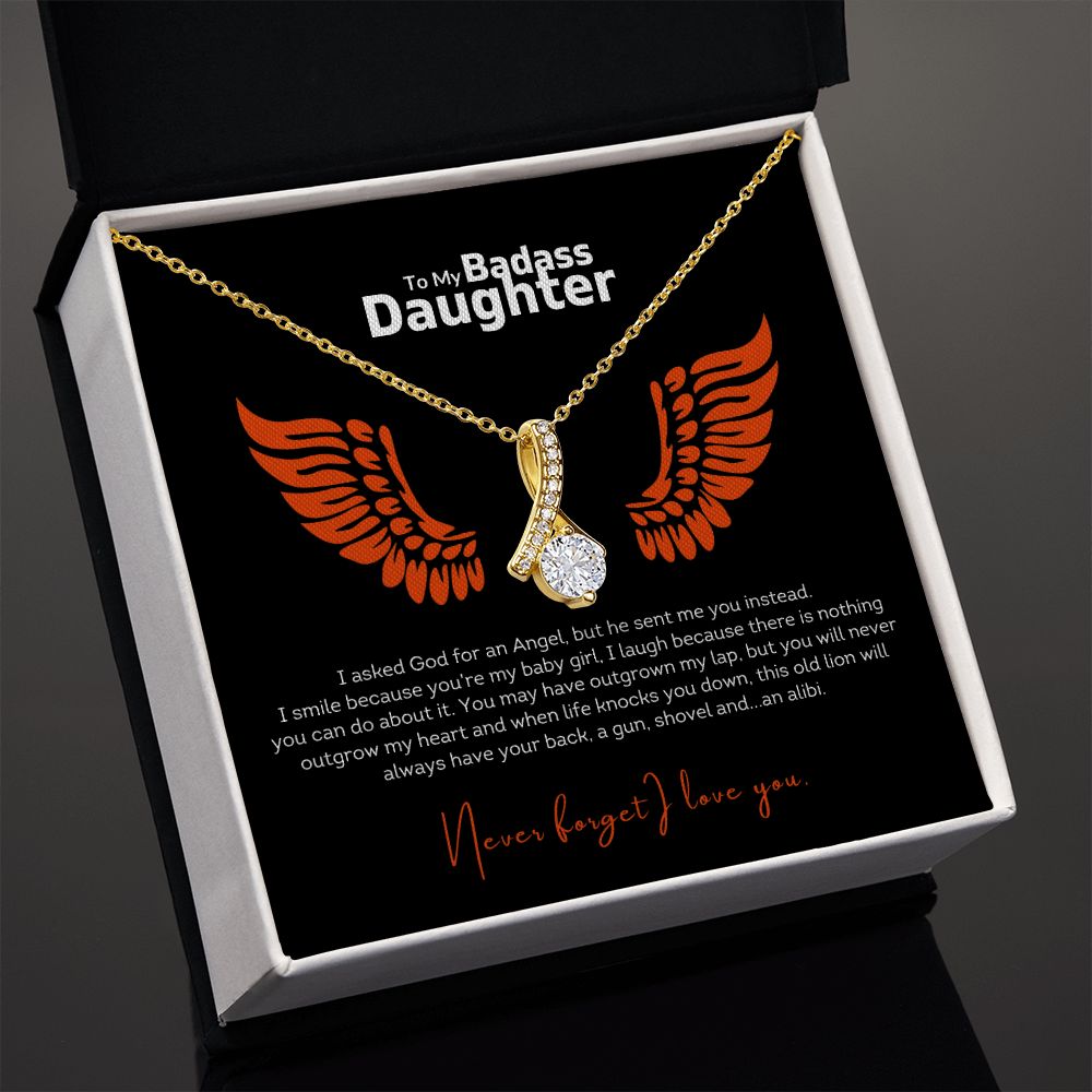 To My Badass Daughter, My Baby Girl | Stunning Alluring Beauty Necklace| Ships FAST & FREE From the USA 🇺🇸