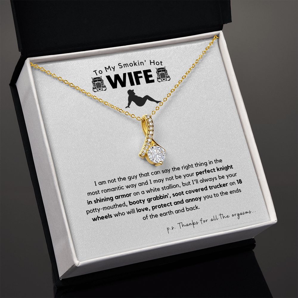 To My Smokin' Hot Wife Trucker Wife Necklace | Ships FAST & FREE From the USA 🇺🇸