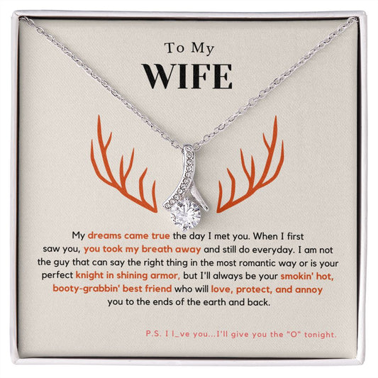 To My Wife, My Dreams Stunning Alluring Beauty Necklace | Order before December 18th for Christmas Delivery! 🎄🎅 USA Only | Ships FAST & FREE From the USA 🇺🇸