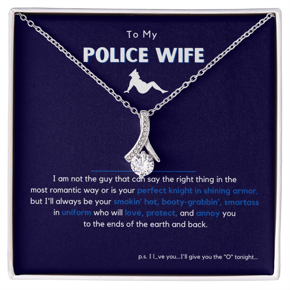 My Police WIfe, Love, Protect, Annoy | Stunning Necklace with Message Card | Ships FAST & FREE From the USA 🇺🇸