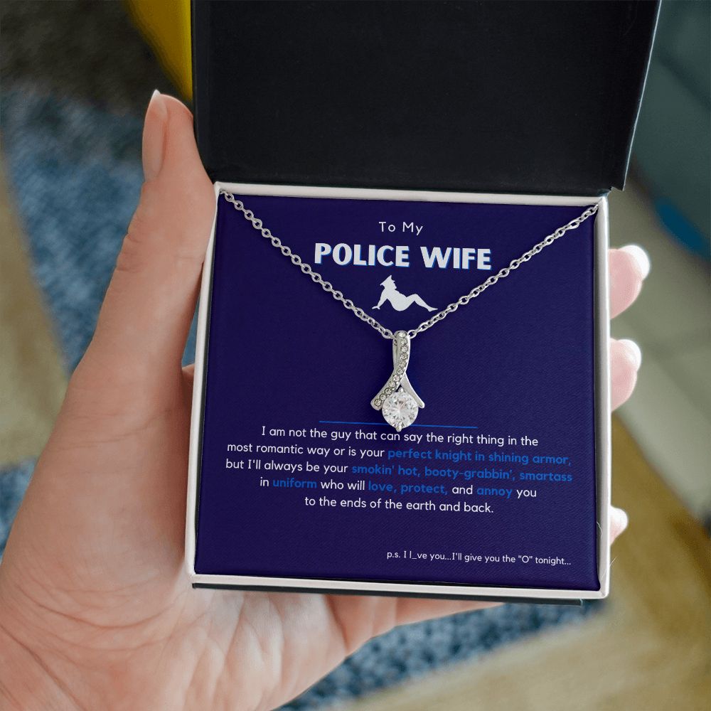 My Police WIfe, Love, Protect, Annoy | Stunning Necklace with Message Card | Ships FAST & FREE From the USA 🇺🇸